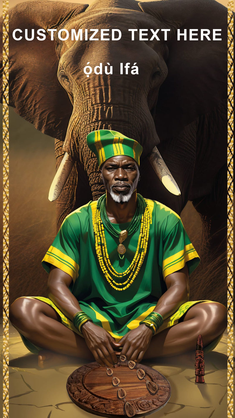 Orunmila (Orula) Panel de Santo – Wisdom, Fate, and Ancestral Vision