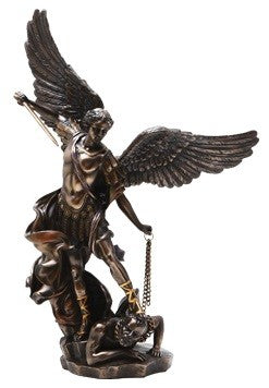 Saint Michael  Cold Cast Bronze 10.5"