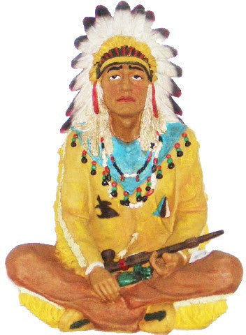 Indian Chief  Seated - Medium 15" x 10" W