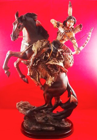Indian on a Horse - Medium   16" H x 10" W