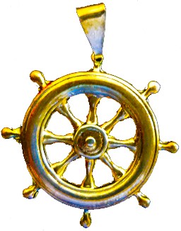 Boat Steering Wheel Gold