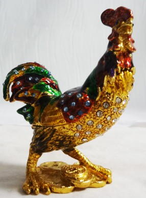 Small Metal Rooster  4" x 4"