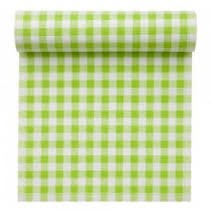 Green Gingham Cotton Fabric by Yard