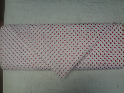 White Cotton Fabric with Red Balls by Yard