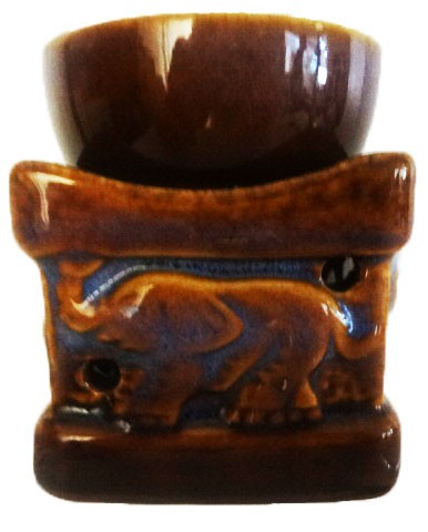 Square Oil burner with Elephants 