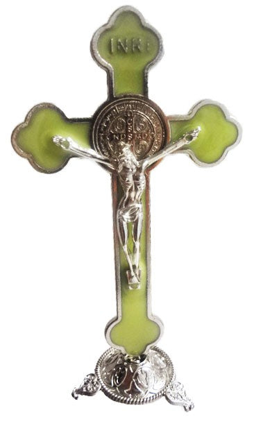 Antique brass crucifix  9"