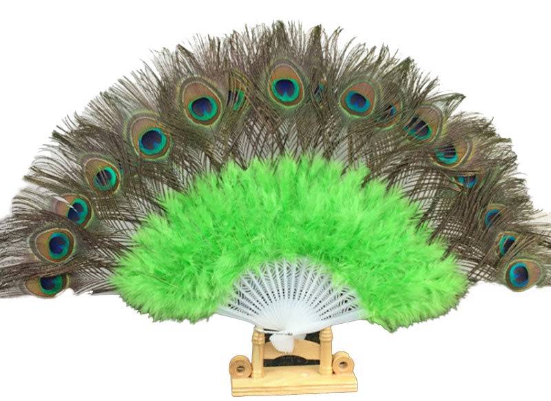 Peacock Feather Fan Orange Obba, Oshun