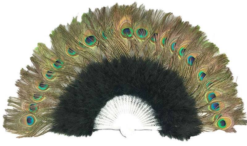 Peacock Feather Fan Fucsia for Obba
