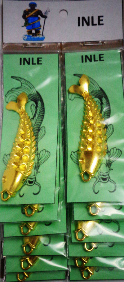 Golden Metal Fish for Inle 2.75 Inch L