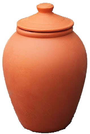 Clay Jar Large - River Pot 12" X 8.5"W