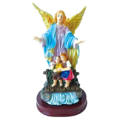 7 Inch Guardian Angel Statue Gold
