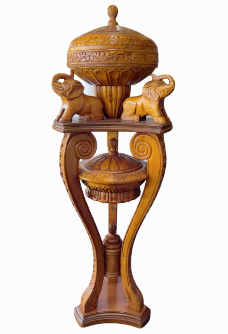 Large Pedestal With Basin For Shango / Orula And Vessel For Agayu