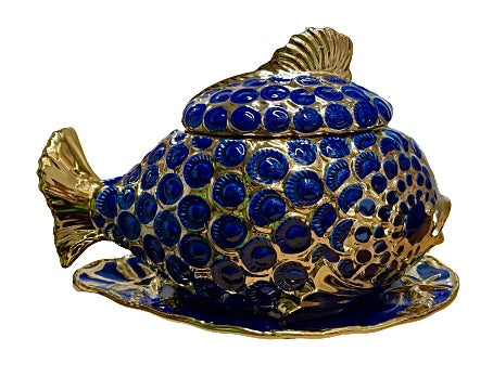 Porcelain Soup Tureen Fish 16"X10"