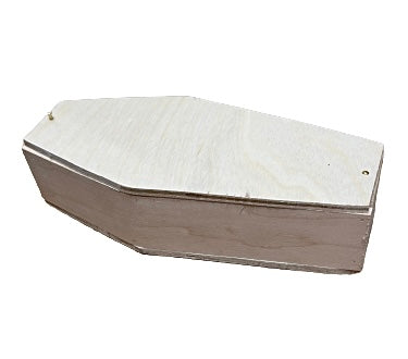Wooden Mini Coffin 7"X3"