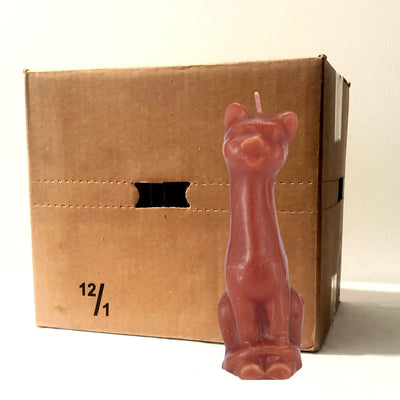Cat Candle Red