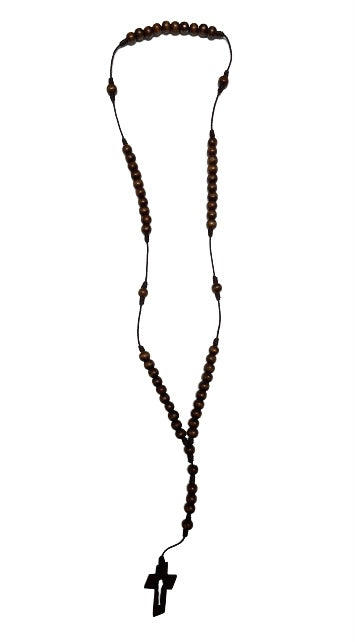 Handmade Wooden Rosary 17"
