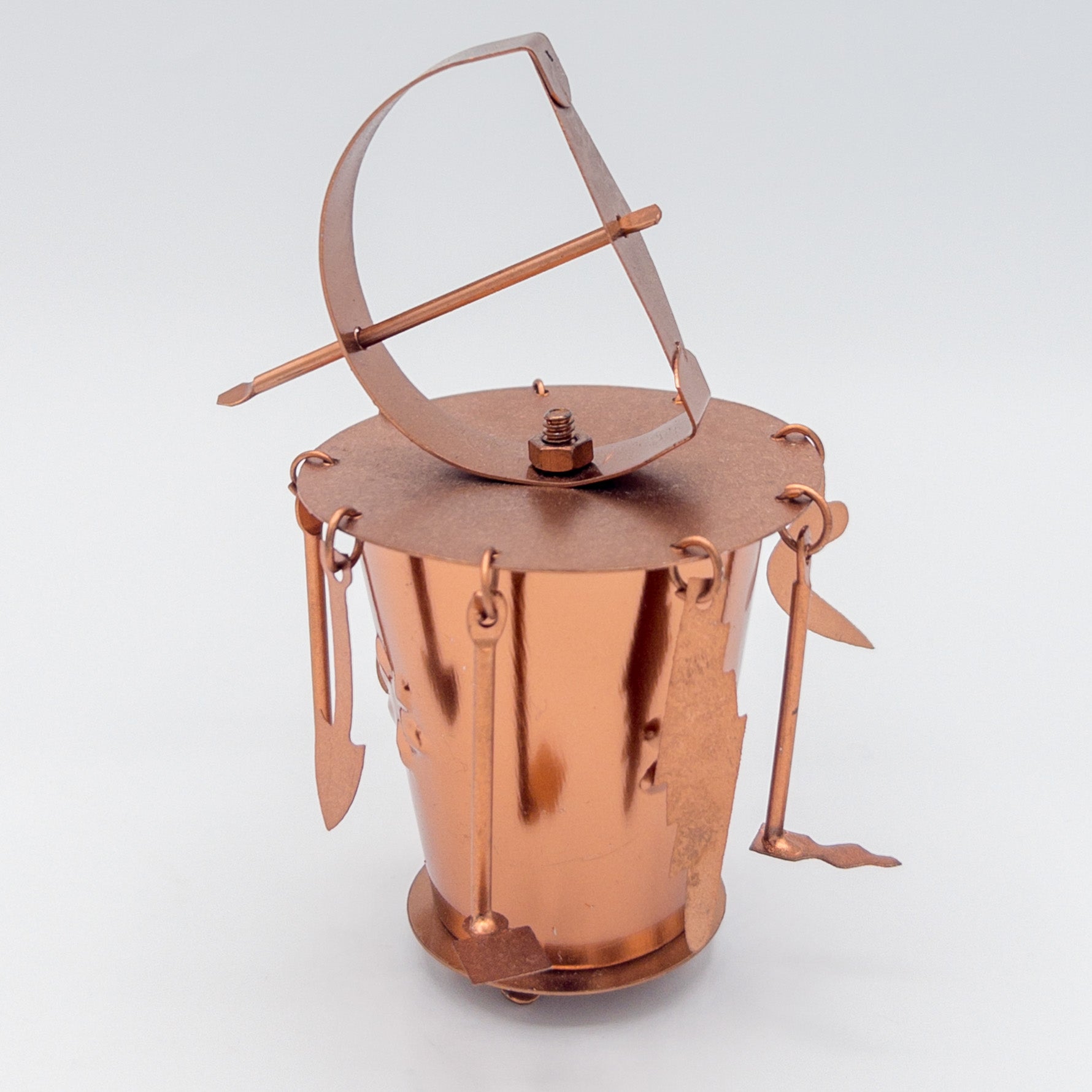 Copper Osun for Oya with Tools